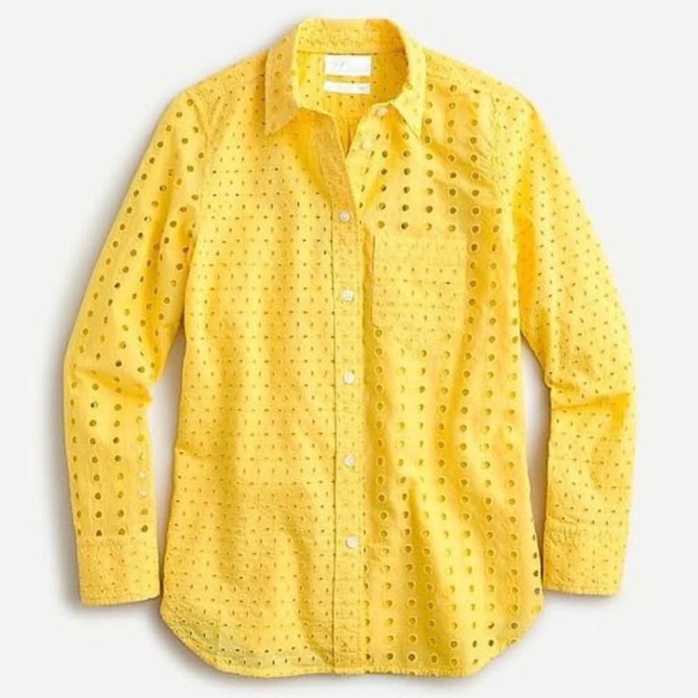 NWT J. Crew Classic Fit Eyelet Shirt - sz 8